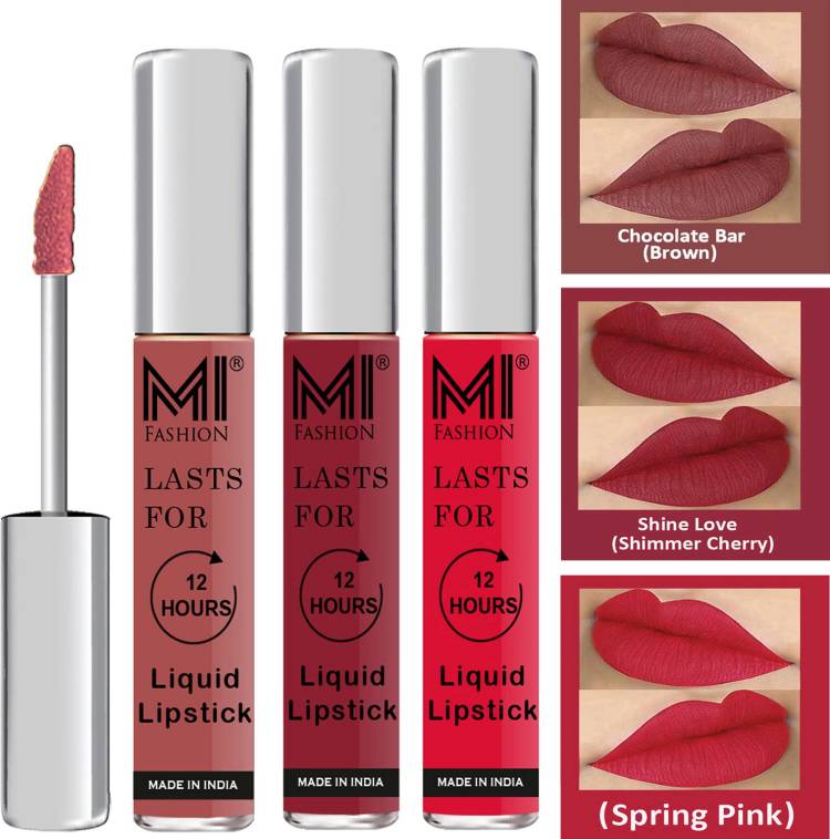 MI FASHION Vocal Matte Liquid Lipstick Combo Set Made in India Long Lasting Cruelty Free Code no 1613 Price in India