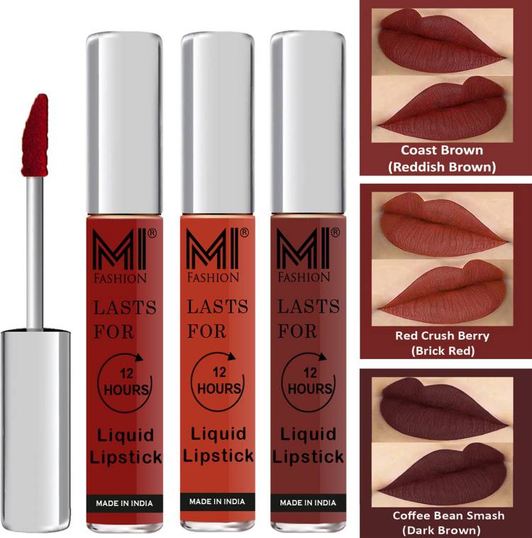 MI FASHION Fuller Lips Single Stroke Application Liquid Matte Lipstick Set Go Local Go Vocal Code no 501 Price in India