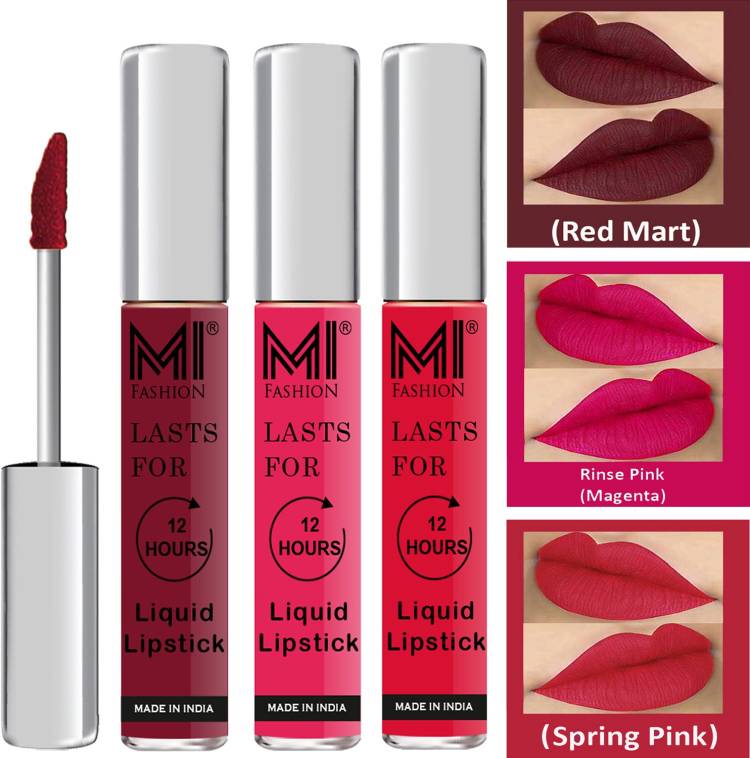 MI FASHION Go Local Go Vocal Matte Liquid Lipstick Combo Set Made in India Long Lasting Cruelty Free Code no 666 Price in India