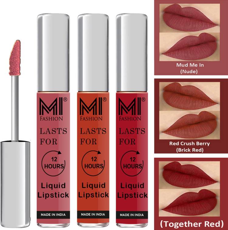 MI FASHION Vocal Matte Liquid Lipstick Combo Set Made in India Long Lasting Cruelty Free Code no 1614 Price in India