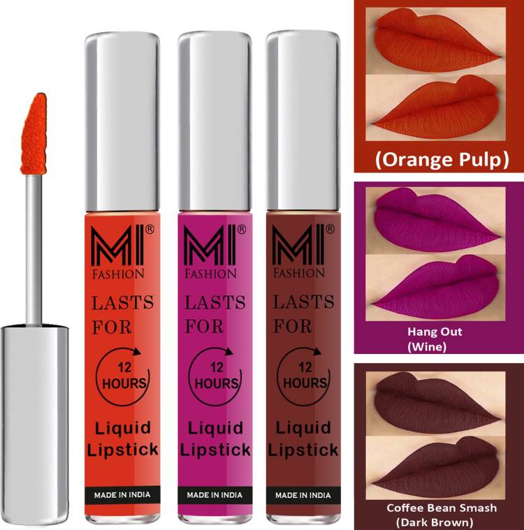 MI FASHION Water Proof Long Lasting Matte Liquid Lipstick Combo Set Go Local Go Vocal Code no 1823 Price in India