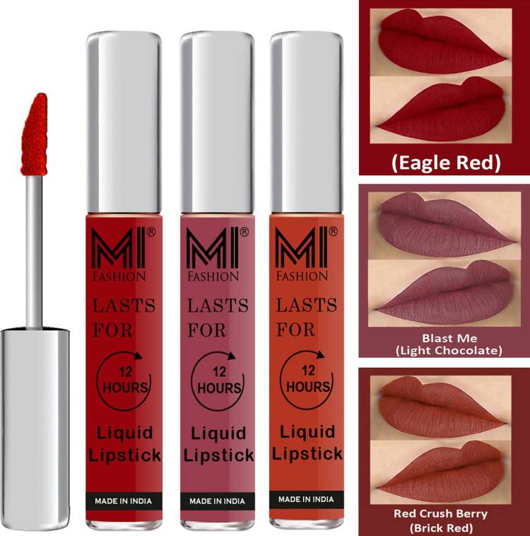 MI FASHION Go Local Go Vocal Matte Liquid Lipstick Combo Set Made in India Long Lasting Cruelty Free Code no 658 Price in India