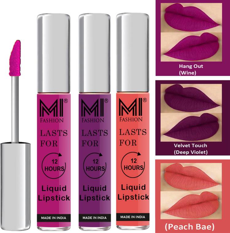 MI FASHION Go Local Go Vocal Matte Liquid Lipstick Combo Set Made in India Long Lasting Cruelty Free Code no 686 Price in India