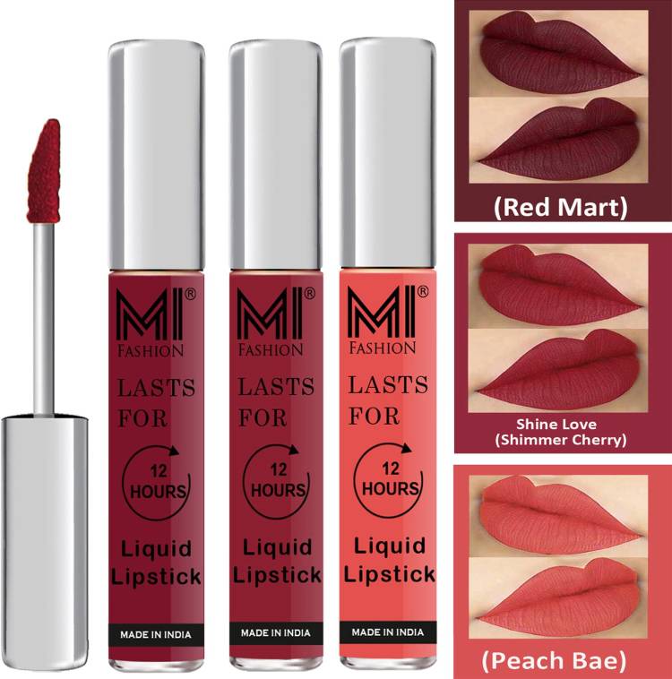 MI FASHION Fuller Lips Single Stroke Application Liquid Matte Lipstick Set Vocal Code no 565 Price in India