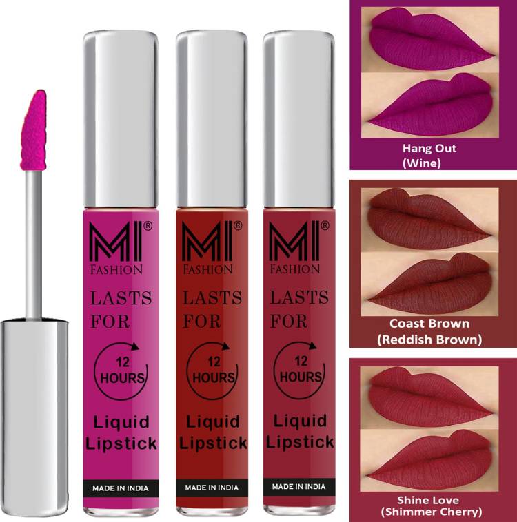 MI FASHION Go Local Go Vocal Matte Liquid Lipstick Combo Set Made in India Long Lasting Cruelty Free Code no 683 Price in India