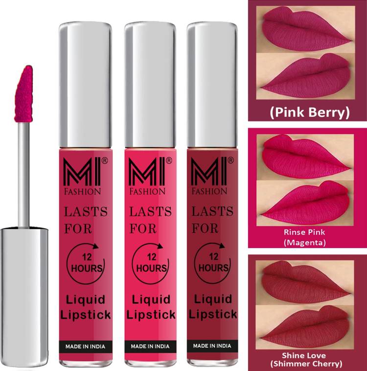 MI FASHION Fuller Lips Single Stroke Application Liquid Matte Lipstick Set Go Local Go Vocal Code no 491 Price in India