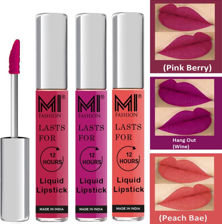 MI FASHION Fuller Lips Single Stroke Application Liquid Matte Lipstick Set Go Local Go Vocal Code no 498 Price in India