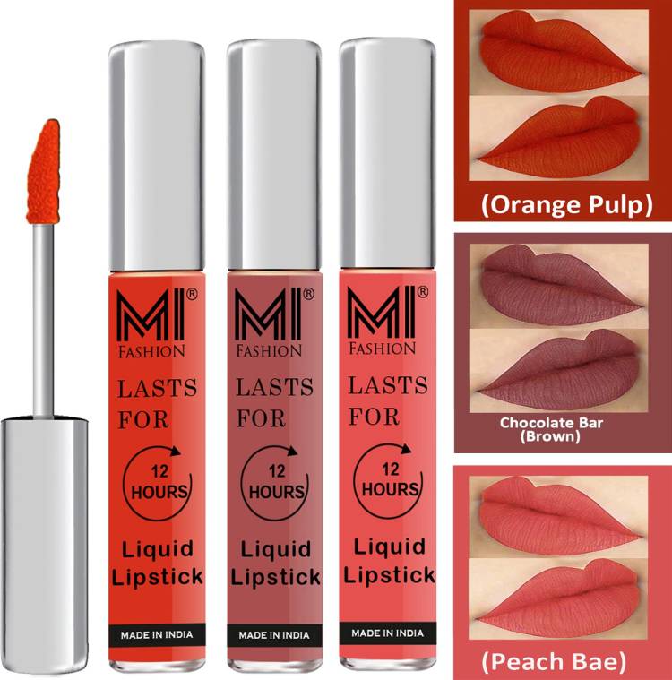 MI FASHION Fuller Lips Single Stroke Application Liquid Matte Lipstick Set Vocal Code no 539 Price in India