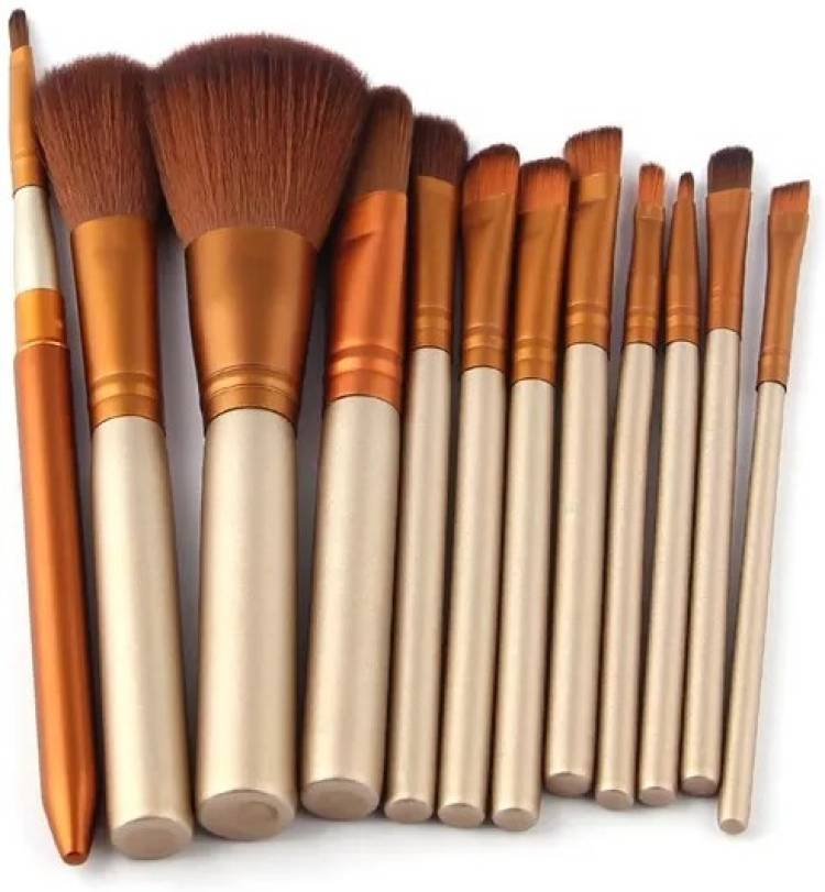 ANJOU 12 Makeup Brushes Professional Make Up Brush Set Pincel Price in India