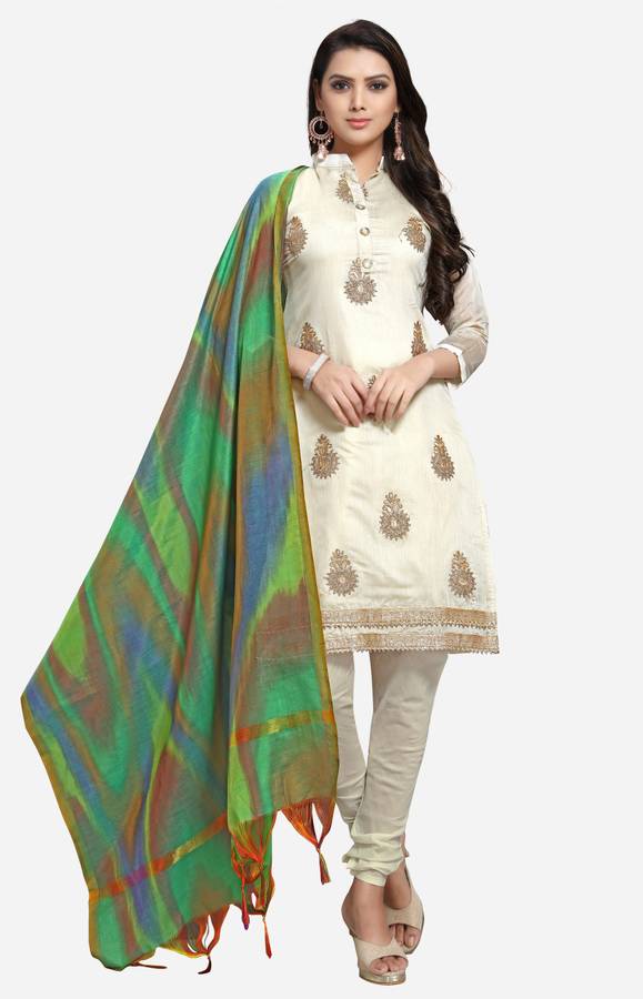 Cotton Silk Woven Multicolor Women Dupatta