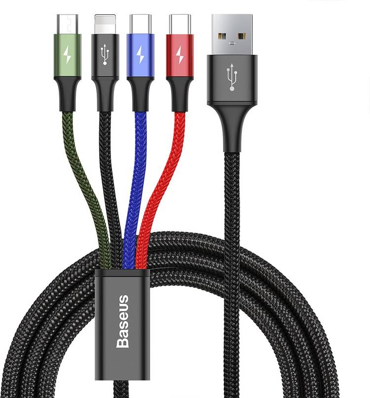 baseus FAST 4IN1 CABLE For Iphone + TYPE C(2) + MICRO 3.5 A 1.2 m USB Type C Cable