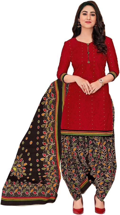 Cotton Printed Kurta & Patiyala Material