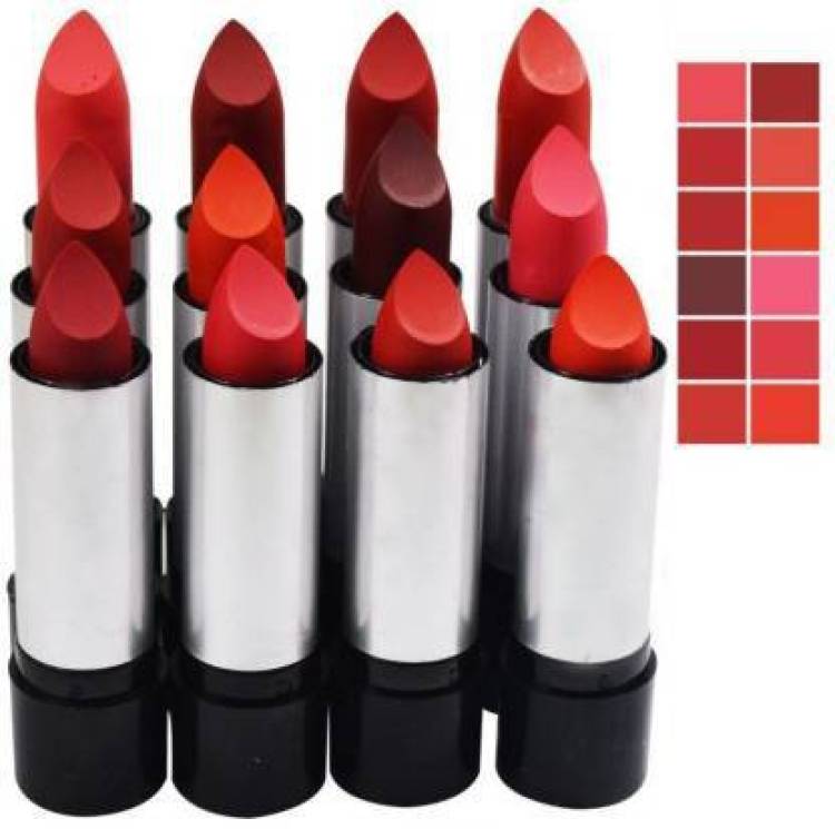 teayason Ultra Smooth Cream Matte Balm Lipstick Set of 12 Price in India