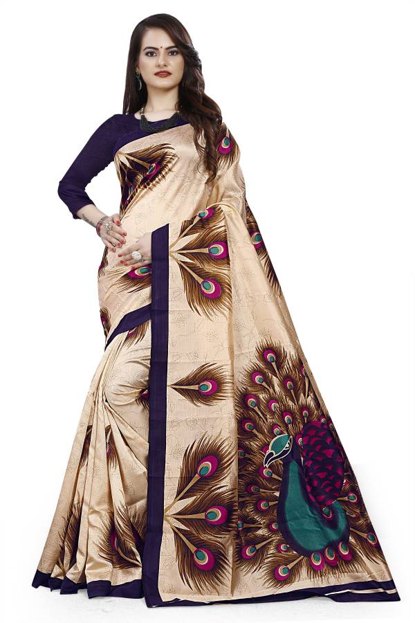 Printed Fashion Art Silk Saree Price in India