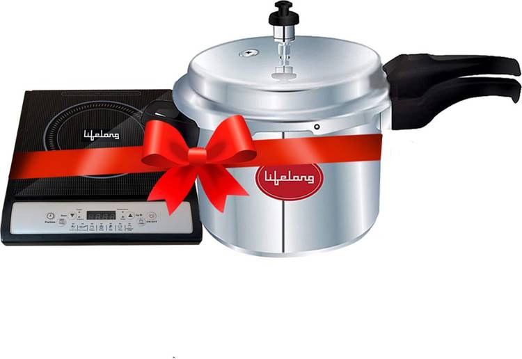 Lifelong LLCMB13 1400 W Induction Cooktop with IB 3 Ltr Outer Lid Pressure Cooker