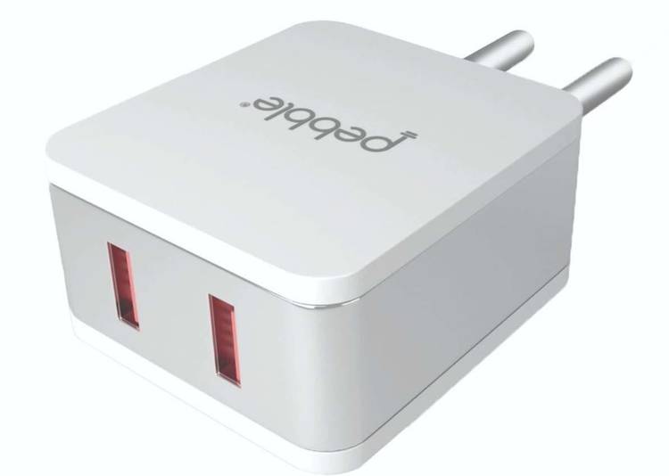 Pebble PWC22 2.4 A Multiport Mobile Charger with Detachable Cable