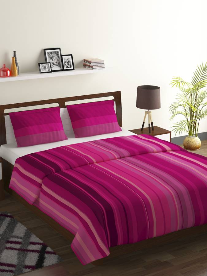 Bombay Dyeing 104 TC Cotton Double Striped Bedsheet