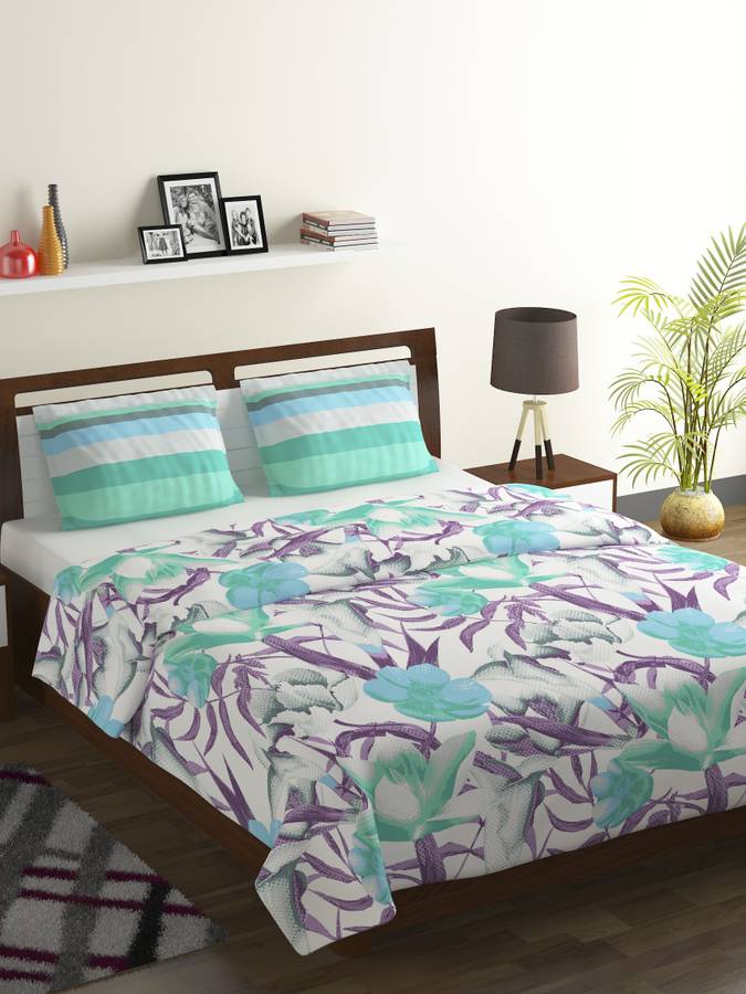 Bombay Dyeing 104 TC Cotton Double Floral Bedsheet