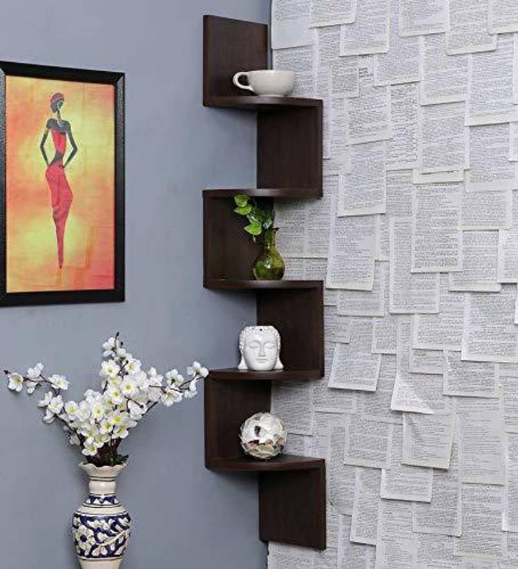 Dime Store Wall Shelf Wall Corner Wall Shelves For Home Living Room Home Décor MDF (Medium Density Fiber) Wall Shelf