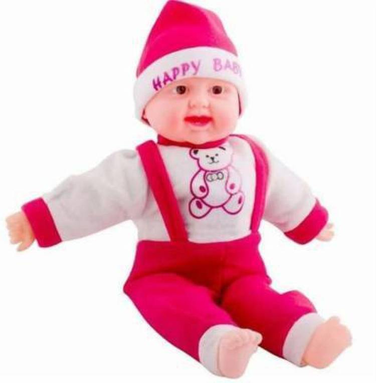 3dseekers Happy Baby Musical Touch Sensors and Laughing Boy Doll Indoor Outdoor Toys for Kids Girls Boy (Red)