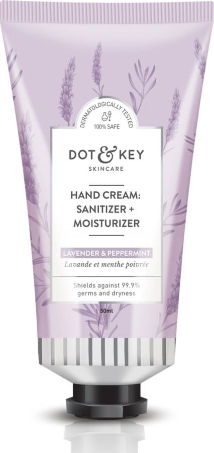 Dot & Key Hand Cream : Sanitizer + moisturizer (Lavender & Peppermint) Price in India