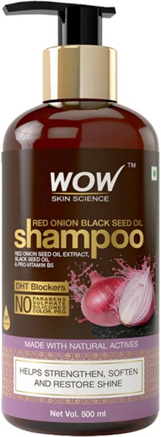 WOW SKIN SCIENCE Red Onion Black Seed Oil Shampoo - 500mL Men & Women