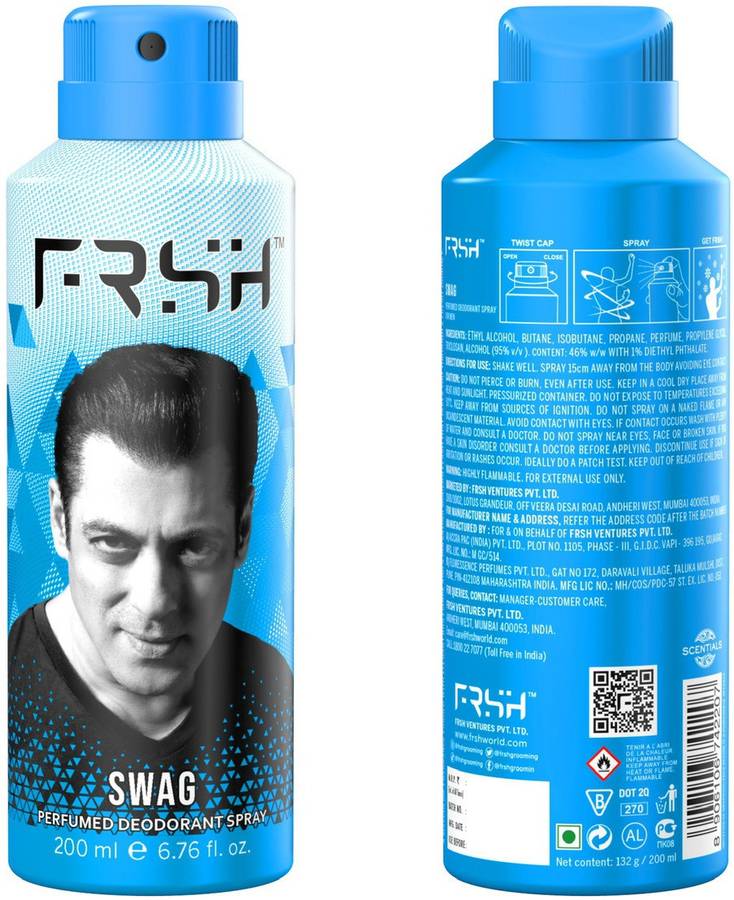 Frsh Dedorant Body Spray 200 ML-SWAG Perfume Body Spray  -  For Men & Women