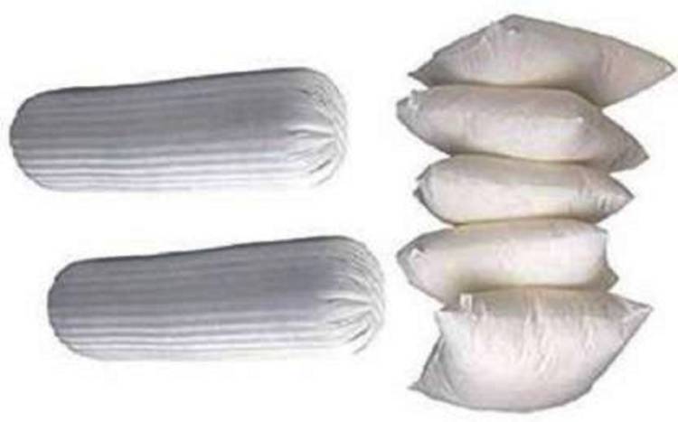 GKM Polyester Fibre Solid Sleeping Pillow Pack of 7