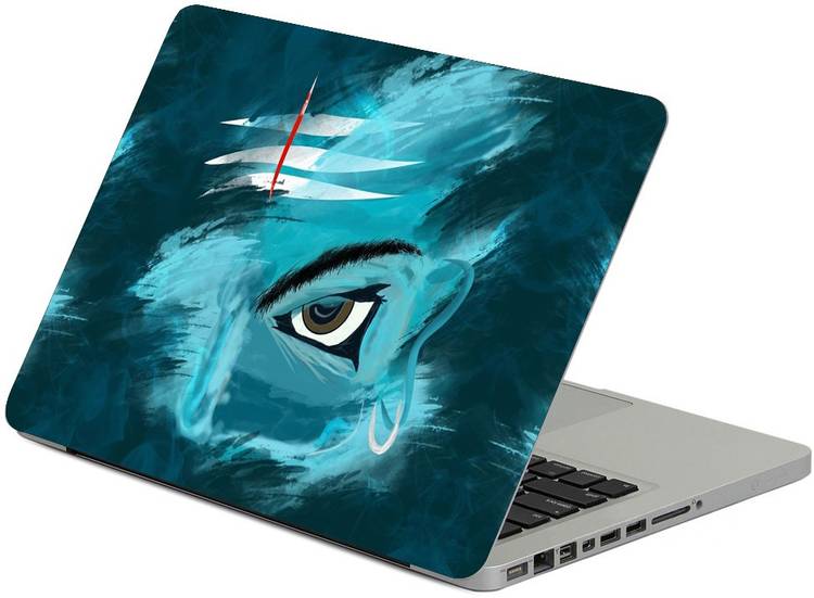 Techfit HD Printed Laptop Skin/Sticker/Cover for 13.1, 13.3, 14.1, 14.4, 15.1, 15.6 inch Notebook - Lord Shiva Eye GUMMMING-03 Release Gumming Paper Laptop Decal 15.6