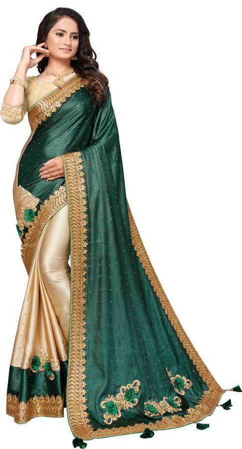 Woven Bollywood Lycra Blend, Art Silk Saree