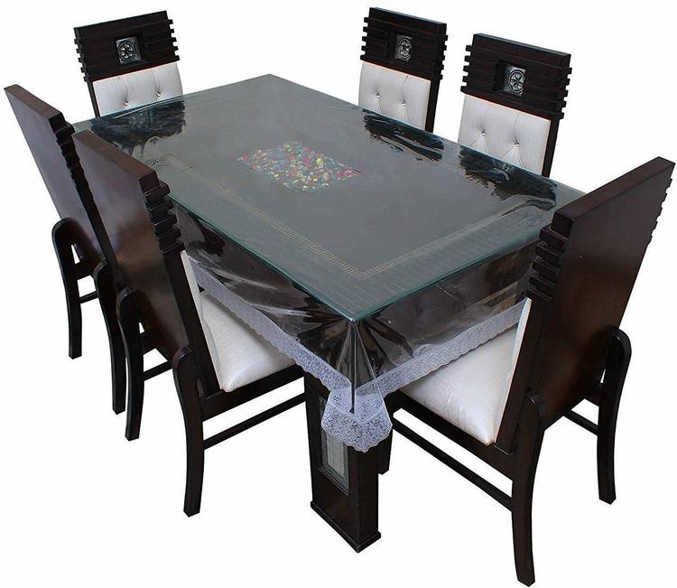 Dakshya Industries Solid, Printed 6 Seater Table Cover