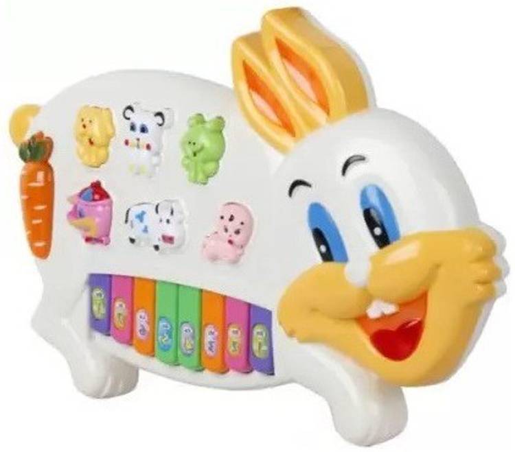 Mahi Zone Rabbit Musical Piano Toy with Flashing Light, Sound RP_07