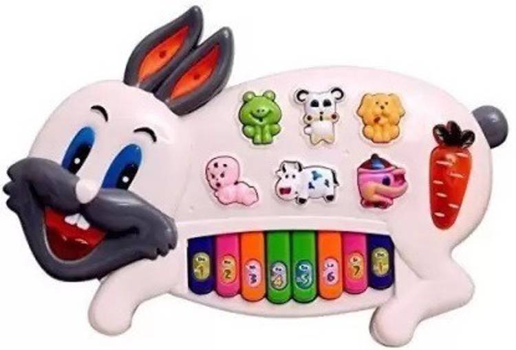 Mahi Zone Rabbit Musical Piano Toy with Flashing Light, Sound RP_13