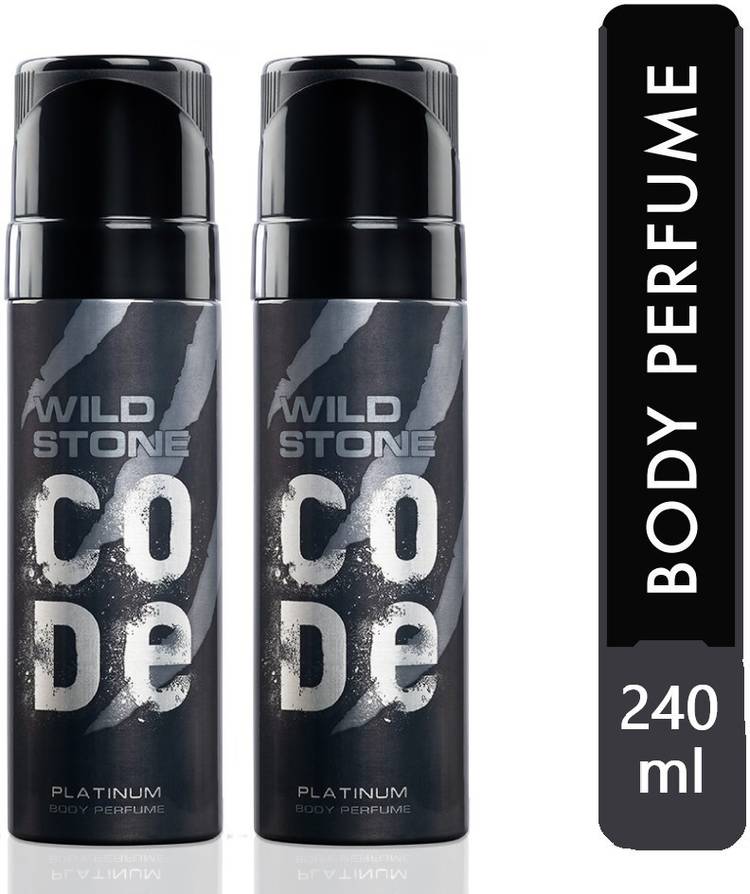 Wild Stone Code Platinum Body Perfume Combo for Men- Pack of 2 (120 ml each) Perfume Body Spray  -  For Men