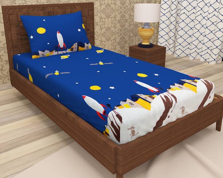 Miss & Chief 120 TC Microfiber Single Printed Bedsheet