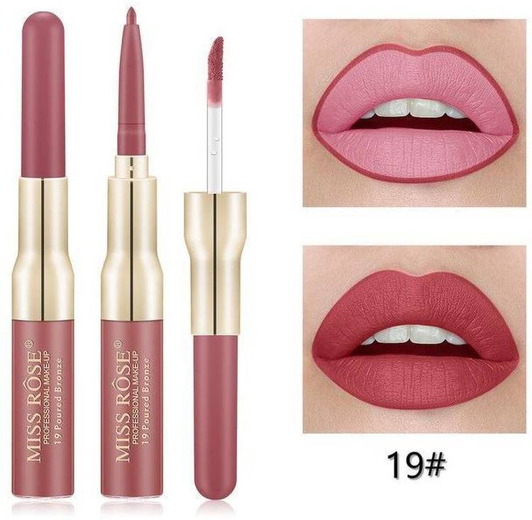 MISS ROSE Matte Lip Gloss With Lipliner Price in India