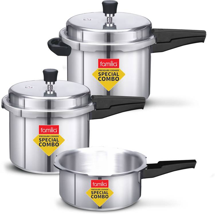 Familia Special Combo Pack 2 L, 3 L, 5 L Induction Bottom Pressure Cooker