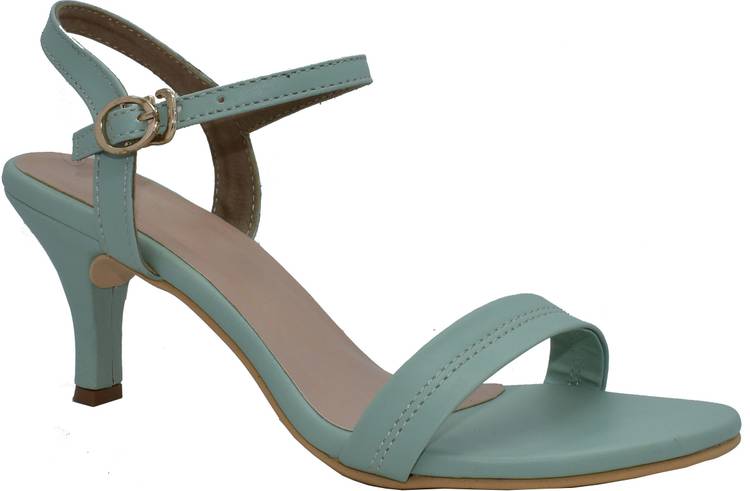 Women Green Heels Sandal