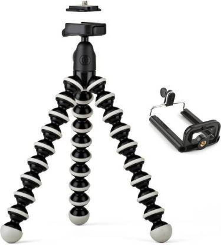 Savsol new arrival fully flexible Portable & Foldable Camera & Mobile Tripod with Mobile Clip Holder Bracket Fully Flexible Mount Cum Tripod Stand with Three-Dimensional Head & Quick Release T2 Plate Gorilla Tripod 10" - DSLR , Smartphone & Action Camera