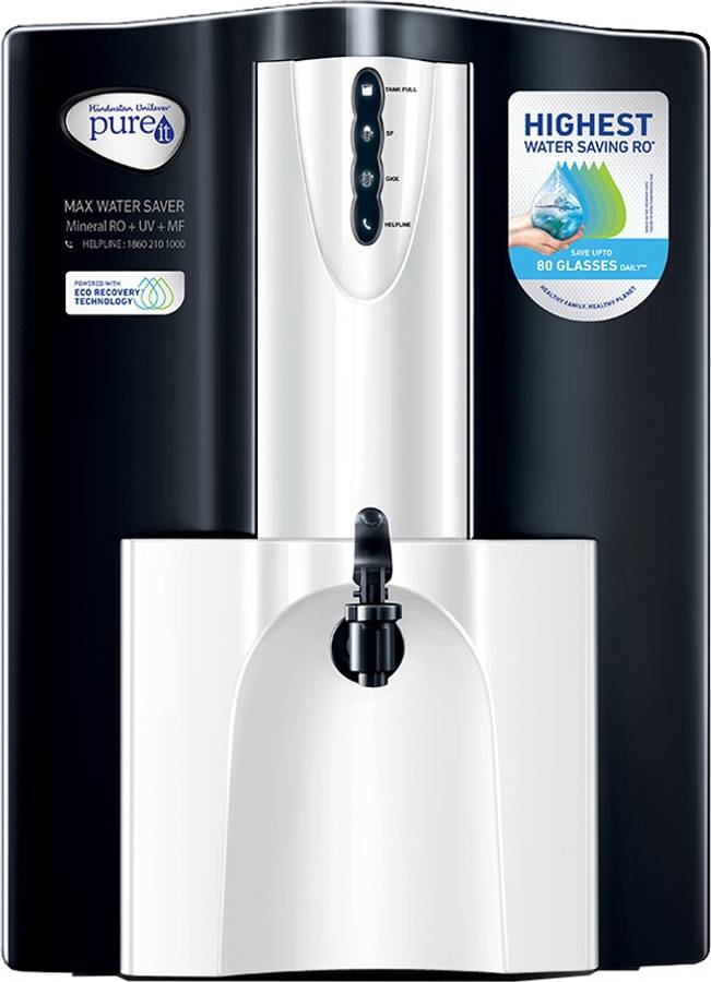 Pureit Max Water Saver 10 L RO + UV + MF Water Purifier with Eco Recovery Technology