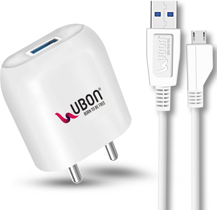 Ubon CH-58 2.4A Wall Charger with detachable Micro-USB Cable Boost series Fast Charging Power Adapter Compatible with Mobile Phones/Tablets/Smart Devices 2.4 A Mobile Charger with Detachable Cable