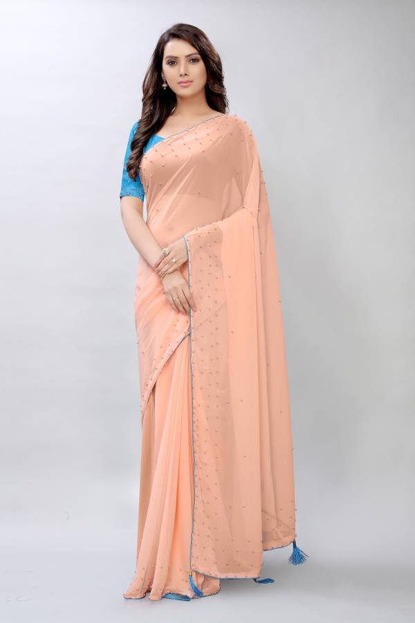 Embellished Fashion Georgette Saree Price in India