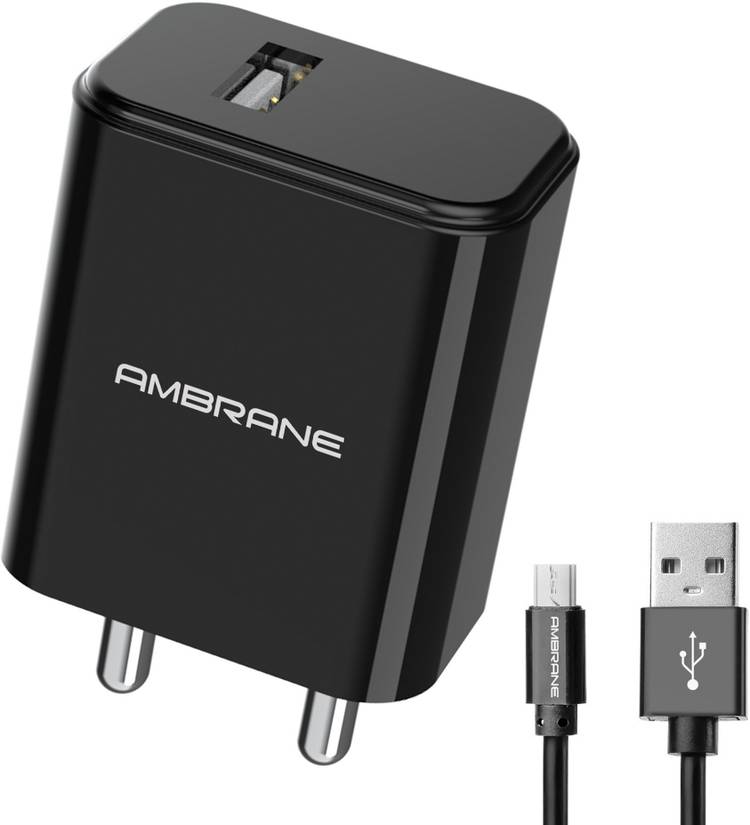 Ambrane AWC- 65 2.1 A Mobile Charger with Detachable Cable