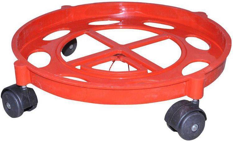 KeyDus Gas Cylinder Trolley with Wheels | Gas Trolly | LPG Cylinder Stand (Red) Gas Cylinder Trolley