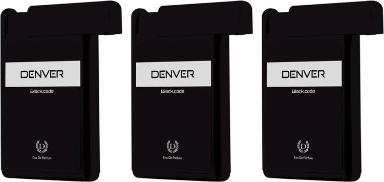 Denver Black Code Pocket Perfume (Pack of 3) Eau de Parfum  -  54 ml