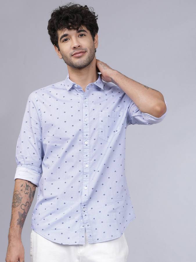 Men Slim Fit Printed Casual Shirt Price in India