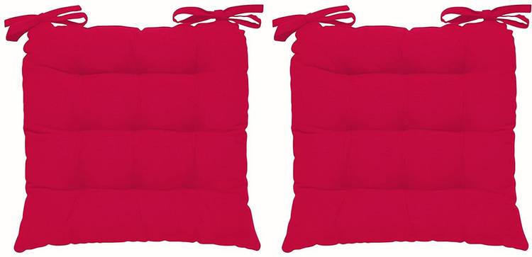 RRC Chair Pad Pink Microfibre Solid Chair Pad Pack of 2