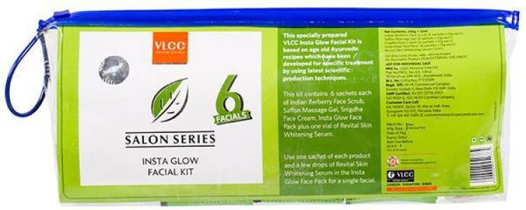 VLCC Professional Salon Series insta Glow Facial Kit Pack of 6 Price in India