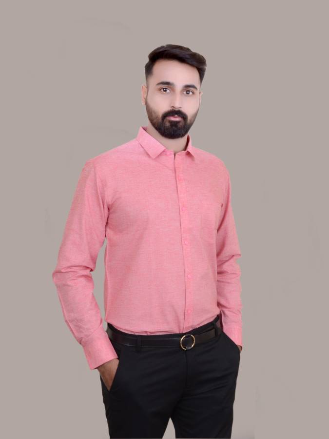 Men Regular Fit Solid Formal Shirt