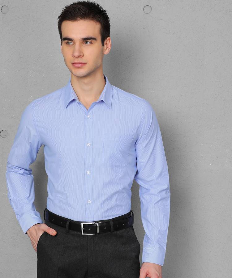 Men Regular Fit Striped Formal Shirt